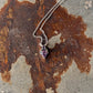 925 Sterling Silver Amethyst Round Pear Solitaire Necklace