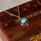 925 Sterling Silver Larimar Boho Necklace