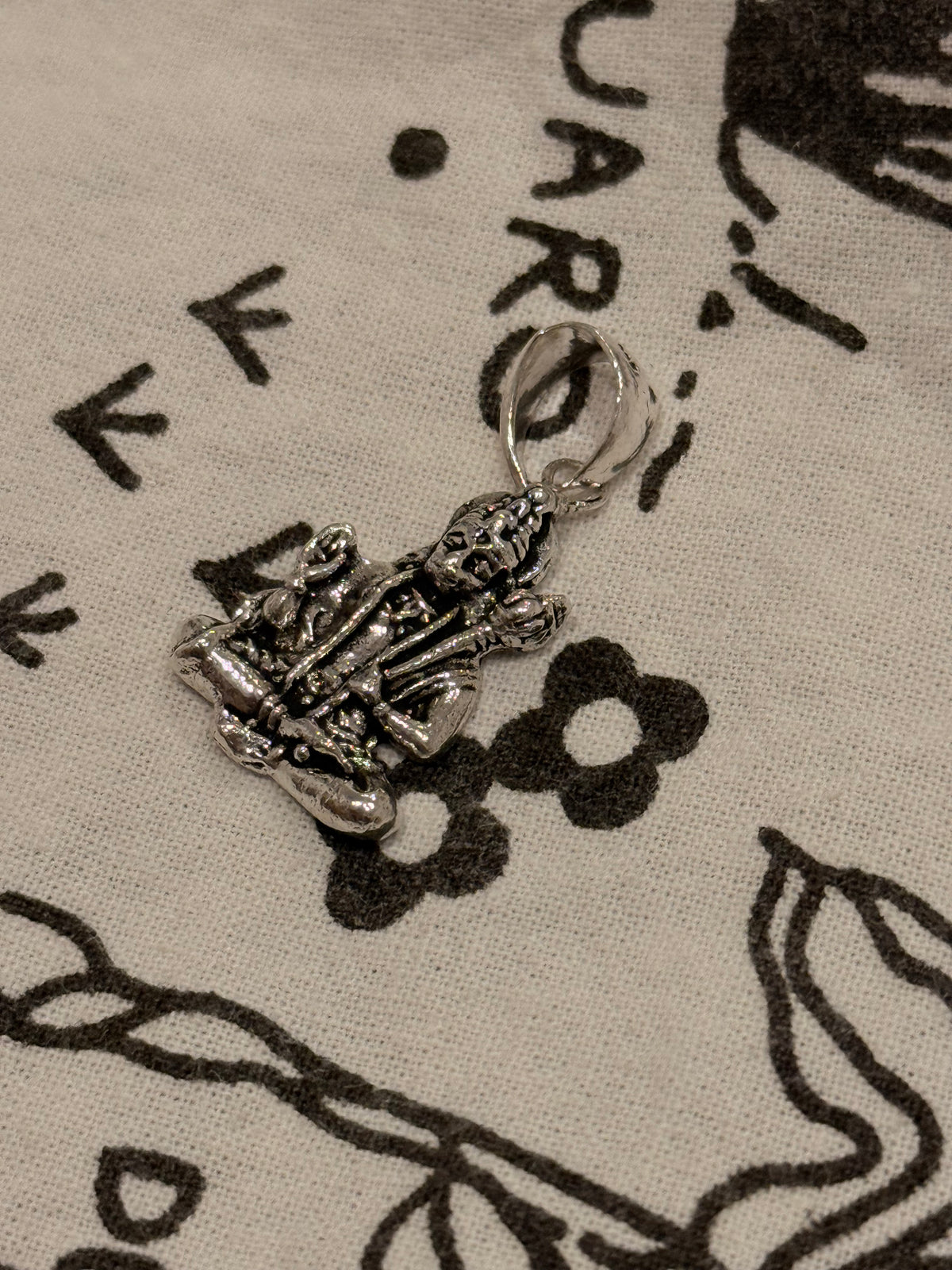 925 Sterling Silver Hanuman Ji Sitting Position Pendant