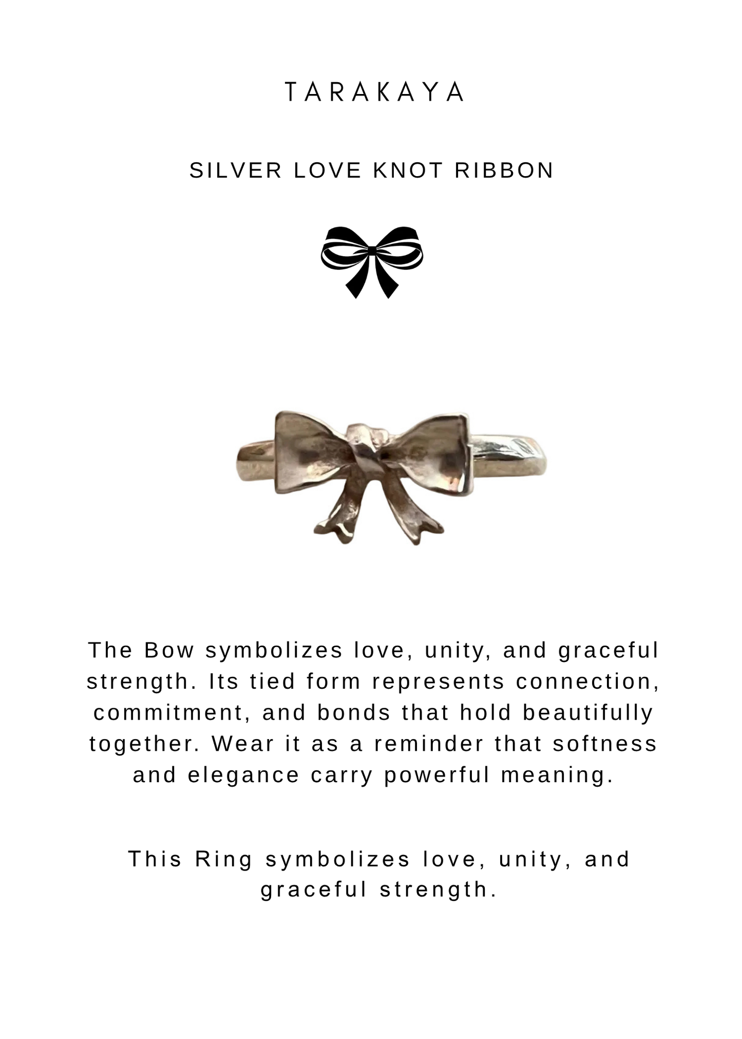 925 Sterling Silver 3D Pretty Boho Bow / Ribbon 🎀 Ring
