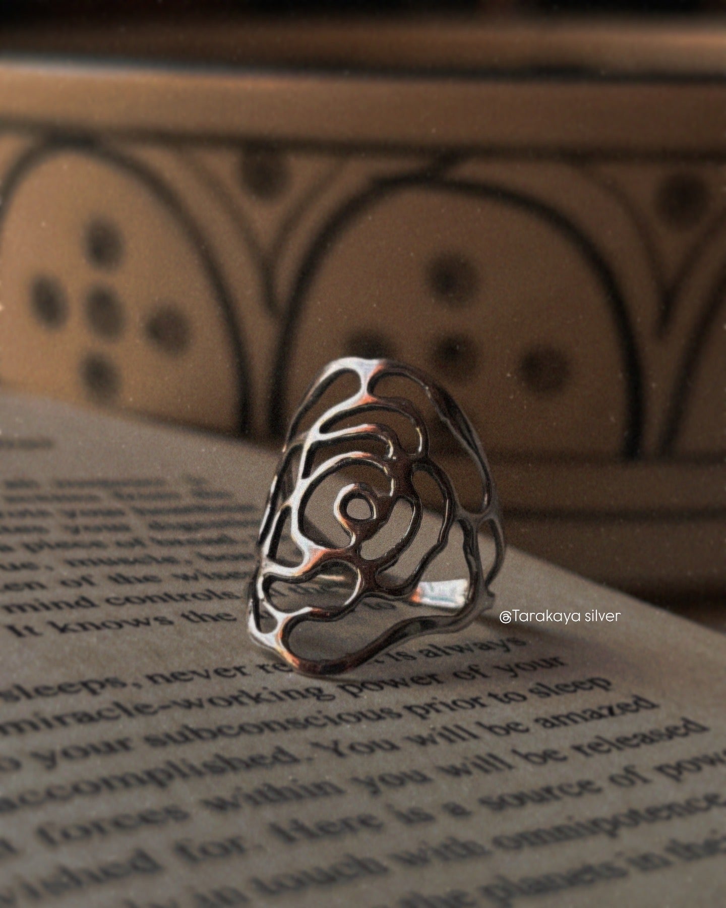 Rose Filigree 925 Sterling Silver Ring