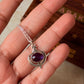 925 Sterling Silver Amethyst Boho Rawa Handcrafted Necklace
