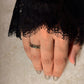 925 Sterling Silver Natural Multi Tourmaline Faceted Eternity Black Band Ring