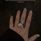 925 Sterling Silver Fresh Water Pearls & Smokey Quartz Cluster Ring