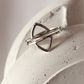Timeless silver ring featuring dual design elements for a bold look