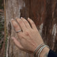 925 Sterling Silver Sculpture Stackable Band Ring