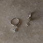 925 Sterling Silver Blue Topaz North Star Removable Charm -Plain Huggies/ Small Hoops