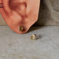 925 Sterling Silver Citrine Raw Uncut studs Earrings