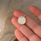 925 Sterling Silver Mother of Pearl Full Moon Face Carved Handcrafted Necklace
