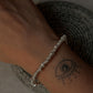 925 Sterling Silver Chunky Molten  Hill Tribe Handcrafted Beads In Pure Silver Wire Bracelet