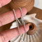 Sleek cable silver chain necklace