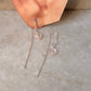 925 Sterling Silver Rose Quartz Heart & Pearl Sui Dhaga Earrings