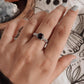 Vintage Silver Ring with Square Cut Black Onyx