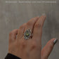 925 Sterling Silver Peridot Boho Ring