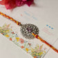 925 Sterling Silver Gemstone Mandala Rakhi - Reusable as Pendant Handcrafted Rakhi