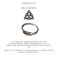 925 Sterling Silver Small Boho Trinity Knot Ring