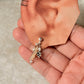 925 Sterling Silver Ethiopian Opals & Fresh Water Pearls Hand beaded , Floral Charm Handcrafted Studs Earrings