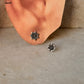 925 Sterling Silver Antique Plain Oxidised Boho Studs Earrings