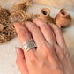 925 Sterling Silver Bohemian Hill Tribe Lavender Engraved Handcrafted Adjustable Ring