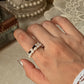 Natural Crystal Stretchy Fresh Water Pearl & Black Spinel Pearl Rings