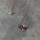 Ruby Lab Grown flowers Bouquet 925 Sterling Silver Necklace