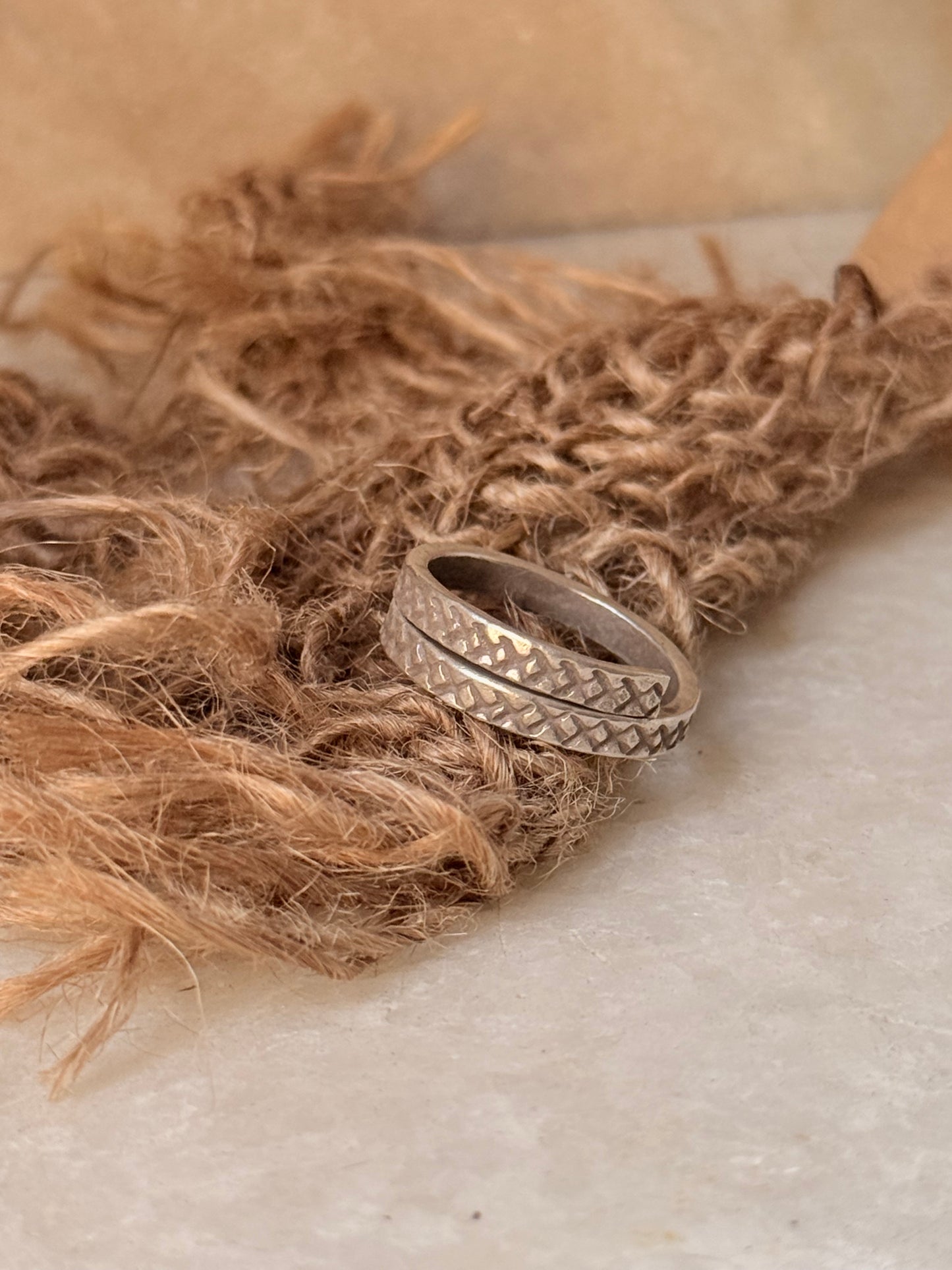 925 Sterling Silver Bohemian Hill Tribe Handcrafted Adjustable Ring