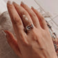 Sterling Silver Moon Flower Holder Ring for a Nature-Inspired Look