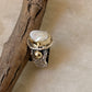 925 Sterling Silver Baroque Pearl Rustic Fusion Handcrafted Ring