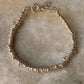 925 Sterling Silver Chunky Molten  Hill Tribe Handcrafted Beads In Pure Silver Wire Bracelet