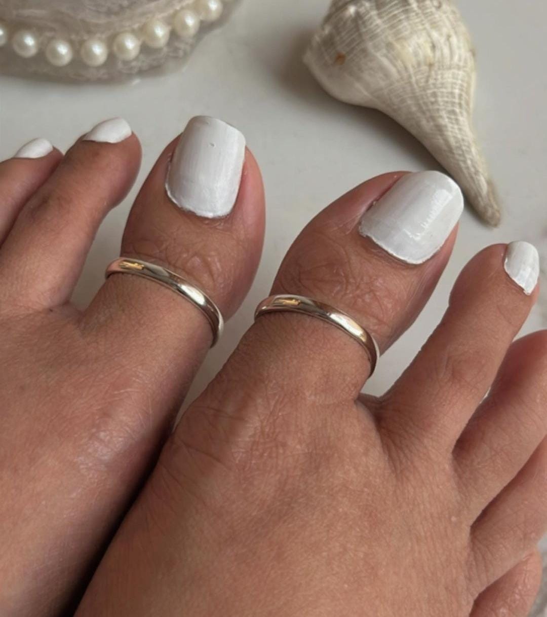 Simple Pure Silver Thumb Toe Ring