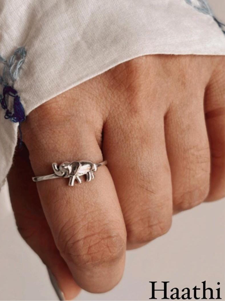 Elephant/ Haathi 925 Sterling Silver Ring