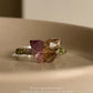 925 Sterling Silver Ametrine Butterfly, Peridot Wire Wrapped Handcrafted Ring
