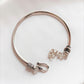 Handcrafted Flat Snake Antique Silver Bracelet