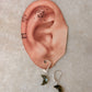 925 Sterling Silver Labradorite Moon Lever Back Earrings