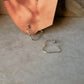 925 Sterling Silver Italian Heart Half Hoops