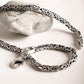 Silver Bracelet with Antique Patterned Detailing