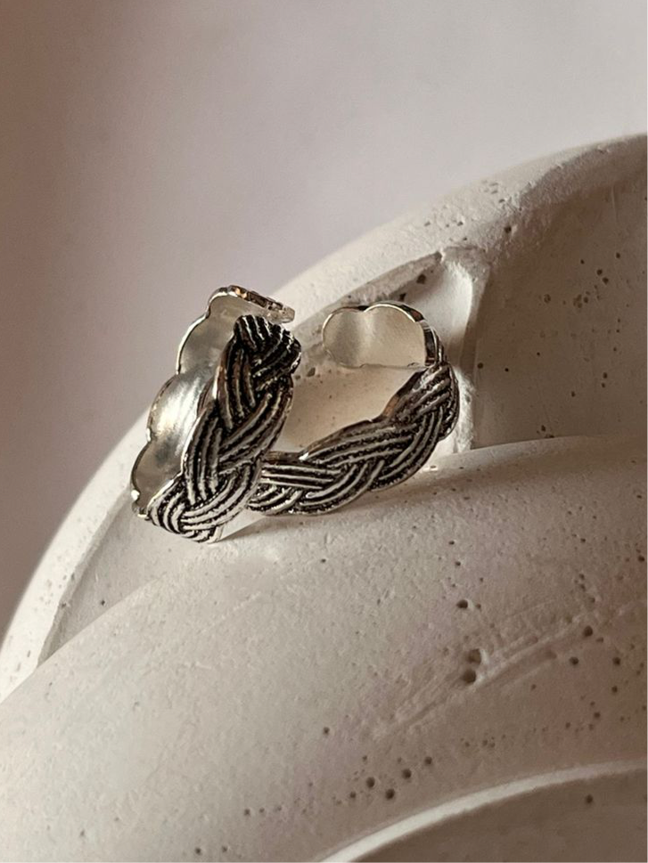 925 Sterling Silver Braided Pure Toe Ring
