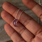 925 Sterling Silver Amethyst Moon Crescent Carved Handcrafted Necklace