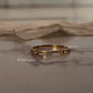 Gold Vermeil silver ring with sparkling Golden Hour white topaz