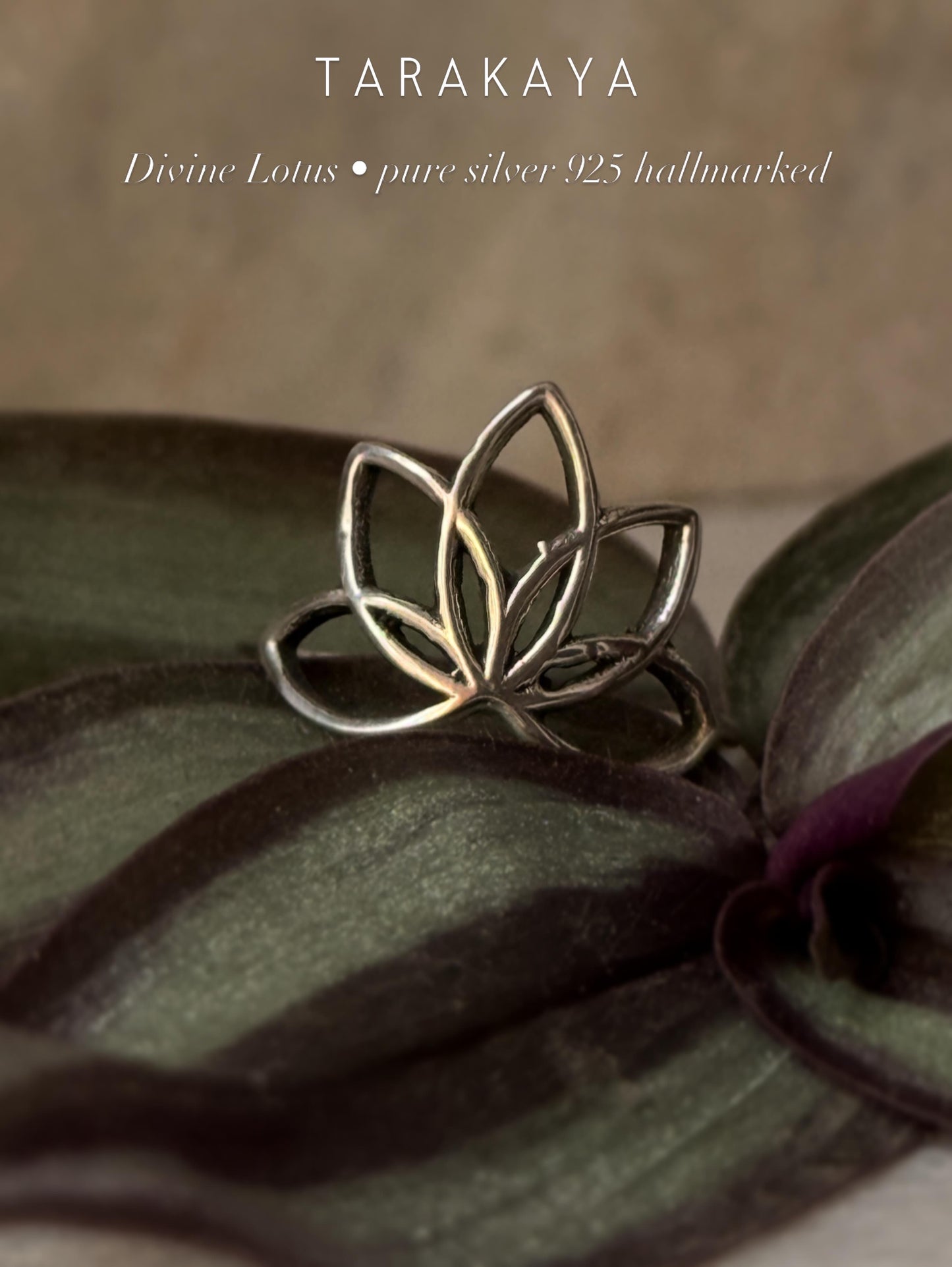 925 Sterling Silver Lotus Ring