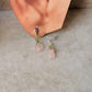 925 Sterling Silver Rose Quartz Tumble Flower & Peridot Studs Earrings