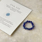 Natural Crystal Evil Eye 4mm Stretchy Rings
