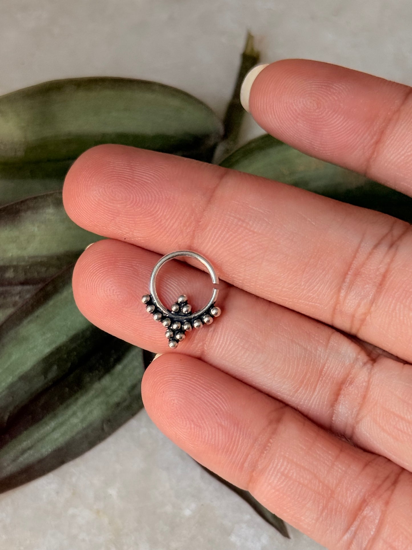 925 Sterling Silver Tribal Septum Pierced- Design 6