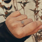 Sterling Silver Celtic Knot Ring with Karma Symbol