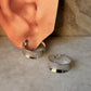 925 Sterling Silver Chunky Italian C Statement Half Hoops Earrings