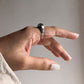 Labradorite Vintage Goth Style Checker Board Cut 925 Sterling Silver Ring