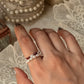 Natural Crystal Stretchy Fresh Water Pearl & Garnet Pearl Rings