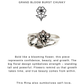 925 Sterling Silver Flower / Floral Leaf Boho Ring