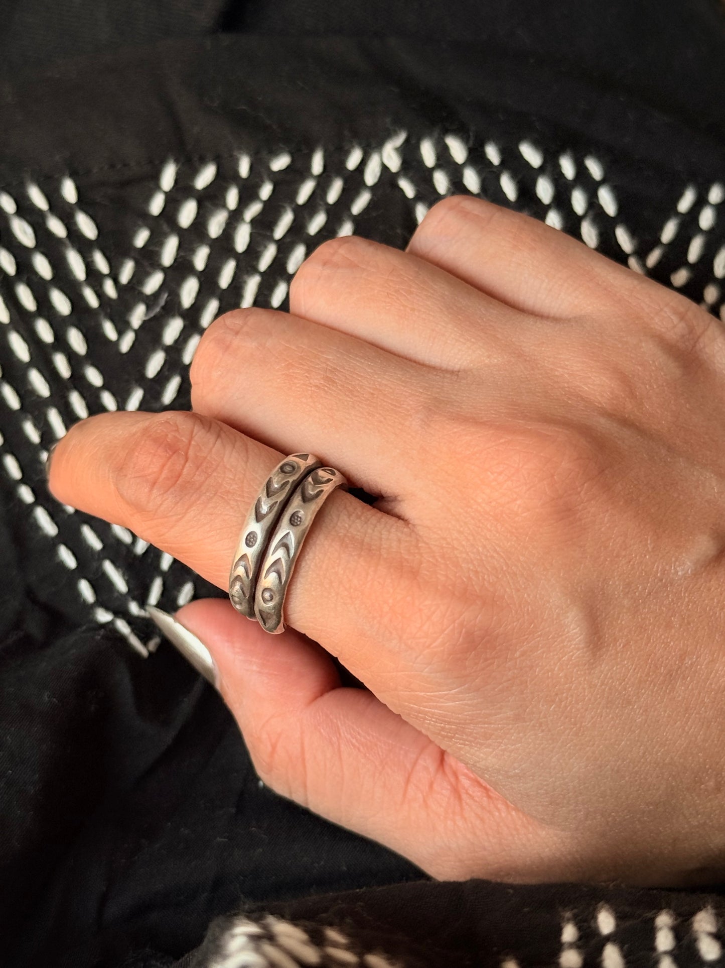 925 Sterling Silver Bohemian Hill Tribe Handcrafted Adjustable Ring