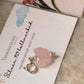 925 Sterling Silver Rose Quartz Butterfly With Pearls Charm